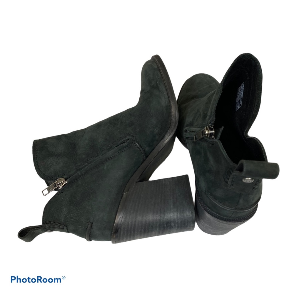 Ugg Black suede Pixley block heel boots ankle - Picture 8 of 8